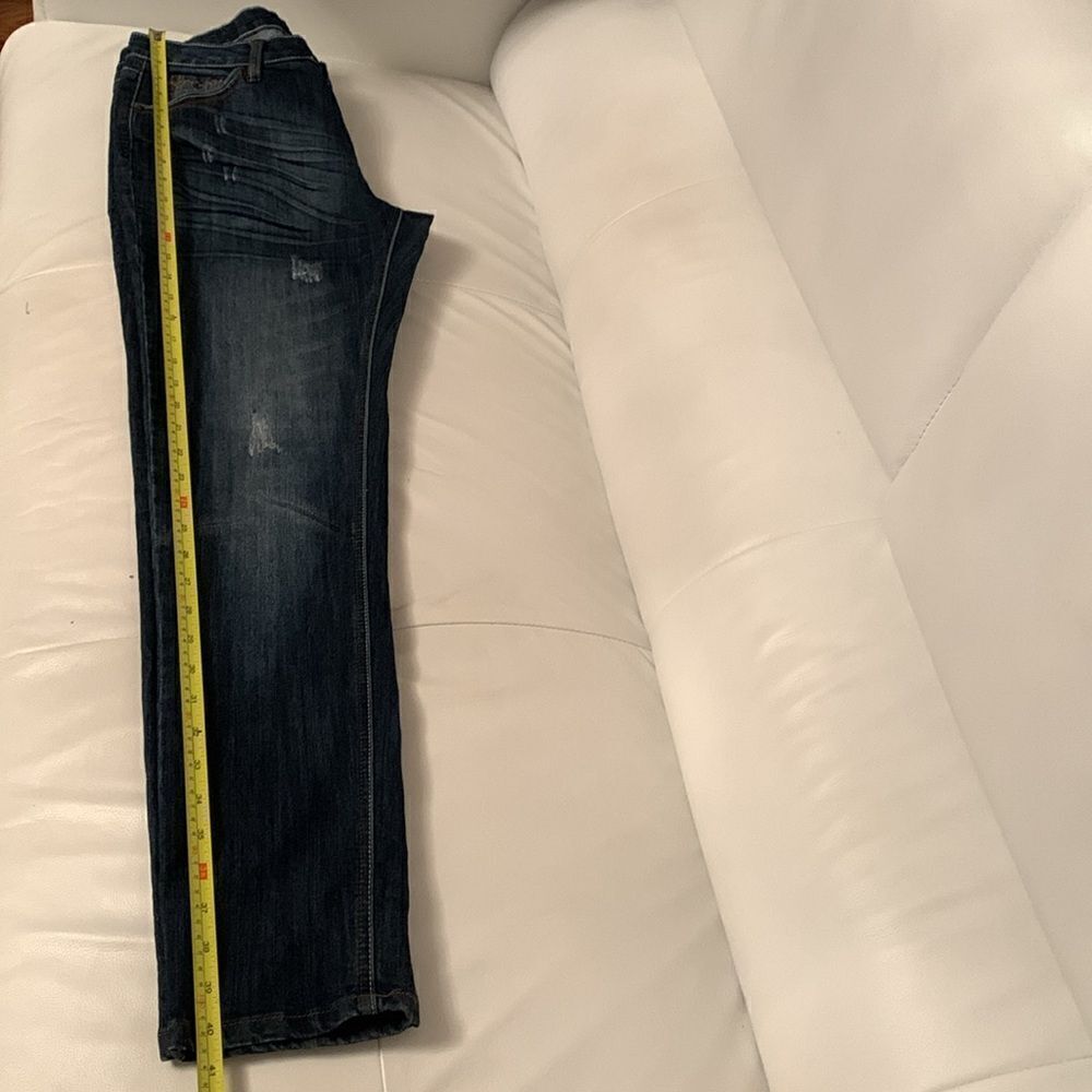 Women’s Distressed Jeans by Z Curve Dark Wash Denim Size 9/10 - Picture 6 of 9